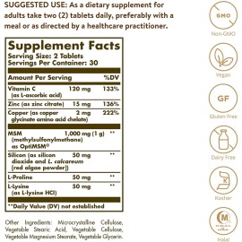 Solgar Skin Nails & Hair Piel Uñas Y Cabello 60tabs Se