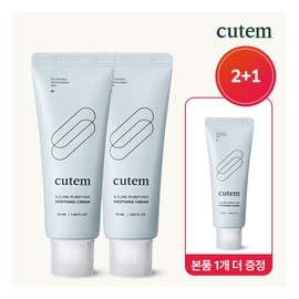 Qtem 2+1 Special Moisture Soothing Cream Acure Purifying Soothing Cream 50ml 3 / 큐템 2+1 기획수분진정수딩크림 에이큐어 퓨리파잉 수딩 크림 50ml 3