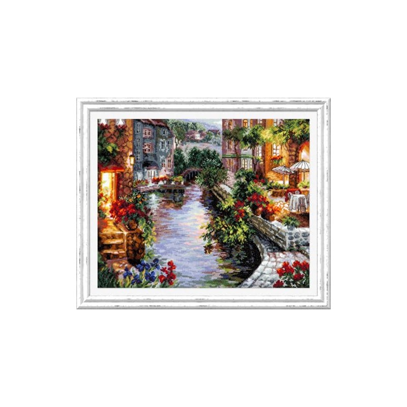 Wizardi Counted Cross-Stitch Kit Evening in Venice 46-02 Magic Needle