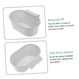 KONTONTY 2pcs Sink Drainer Basket Plastic Sink Mesh Filter Shelf Holders Sink Strainer Sink Basket Strainer Sink Drain Container Tableware Plastic Storage Baskets Hangable Filter Basket Pp