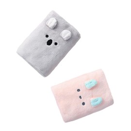 Cabilock Quick Dry Hair Wrap Towel Set 2pcs Cartoon Bear Bunny Bath Towel Soft Absorbent for Women Shower Hat Drying Hair Wrap