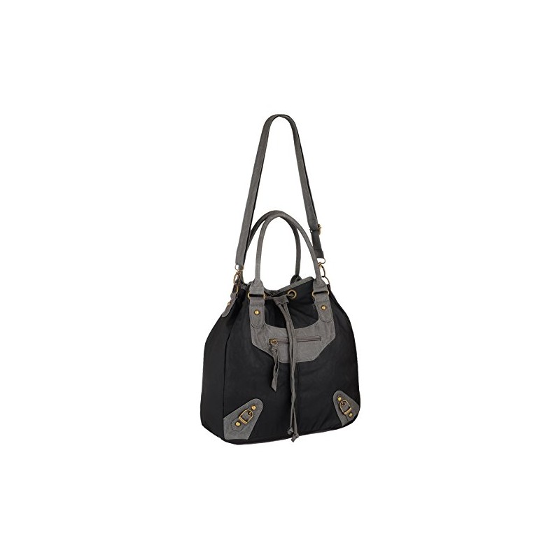 EyeCatch - Jenna Faux Leather Cross Body Duffle Bag ShoulderBag