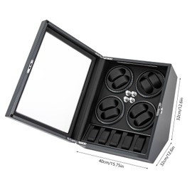 ZERNEIL Watch Winder for Automatic Watches, 8+5 Automatic Watch Winder Box Watch Display Organizer Storage Case with Built-in Illumination & Lock, 8 Winding Spaces with 5 Display Storage Spaces