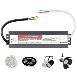 LED Transformer 24V 80W 3.33A, LED Power Supply Driver Waterproof IP67, LED Transformer, LED Driver 110/220V AC50/60HZ, Outdoor Transformer Constant Voltage for LED Lighting
