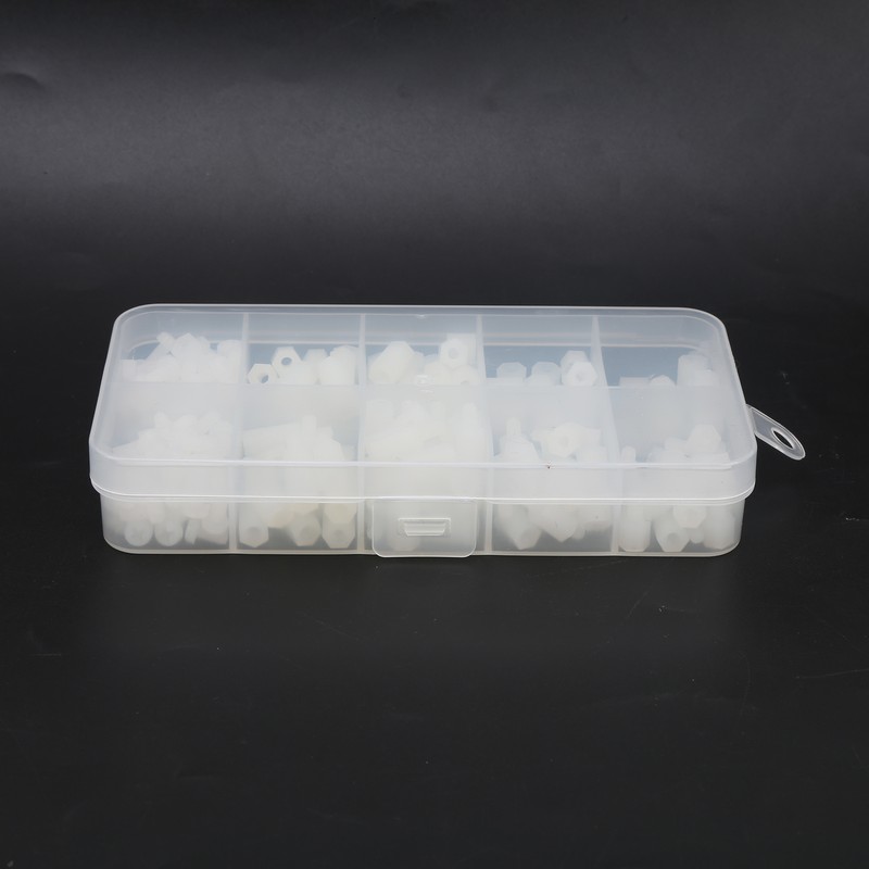 300Pcs M3 White Nylon Screw Set Insulation Material Male Female