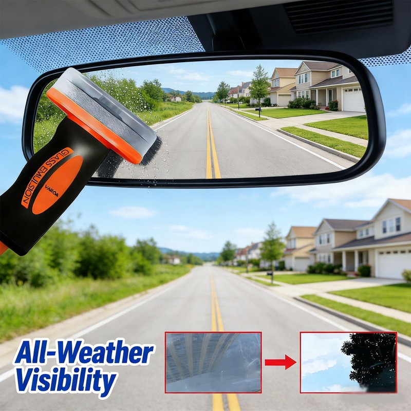 New-Car Clear, 2-In-1 Car Glass Oil Film Removal Cleaner, Sponge