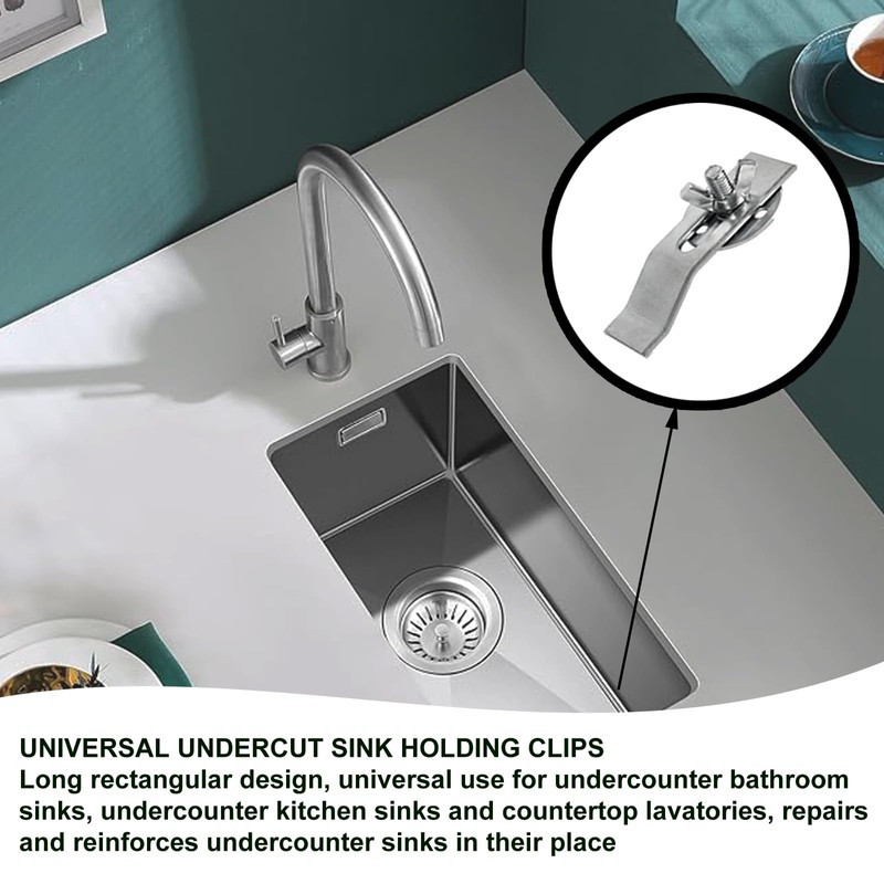 20 PCS Undermount Sink Brackets, Undermount Sink Clips Kitchen Sink
