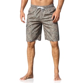 Nonwe - Traje de baño para hombre Verano Vacaciones Bermudas de playa Secado rápido Diseño de rayas, Gray-229, 28
