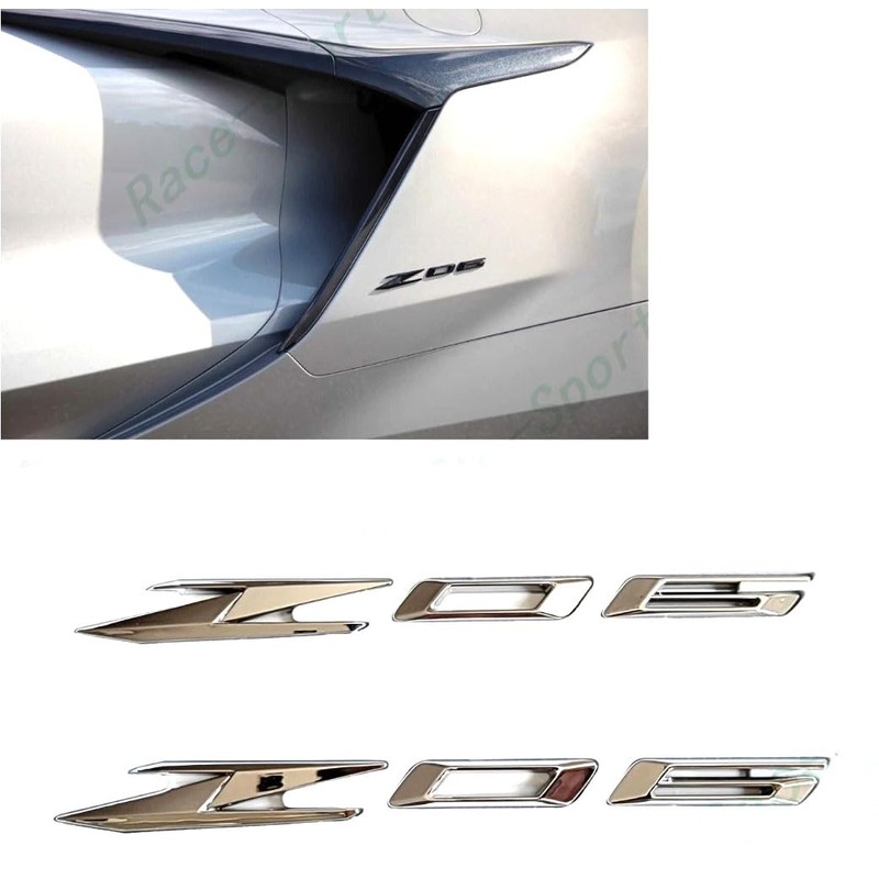 2pcs New Z06 Bodyside Emblems 3D Badge Replacement for 2023-2024