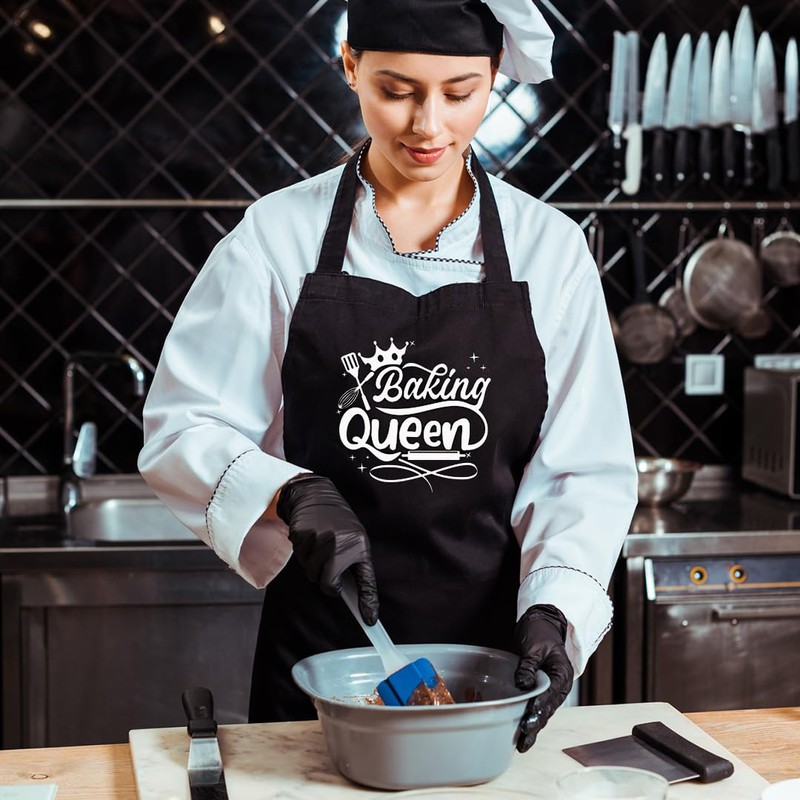 Hoolaroo Funny Baking Queen Apron For Women, Kitchen Gift For