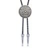 Jeilwiy Silver Bolo Tie for Men Cowboy Tie Native American