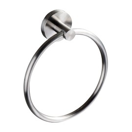 Ambrosya® | Exclusive towel rail made of stainless steel | Bathroom Bathroom Holder Bracket Towel Towel Hook Towel Rack Towel Ring Towel Rack Ring (Stainless Steel (Brushed))