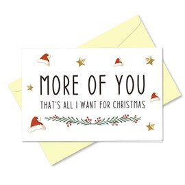 Arsagen Romantic Christmas Card for Him Boyfriend, Funny Long Distance Holiday Card, More Of You, That's All