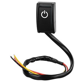 Hsthe Sea 2 Pin 2 Position Rocker Switch for Car DIY Paste Type Sticky Button Switch Surface Mount DC 12V 20A Car Boat Switch On/Off with Pre-soldered Wires
