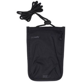 Pacsafe RFIDsafe 75 Anti-Theft RFID-Blocking Neck Pouch, Black