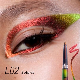 Kaleidos Epiphany Glow Melt-On Eyeliner | Multichrome, Waterproof, Long-Lasting, Rave Makeup, Festival Makeup, Cosmetic Gift:_Solaris