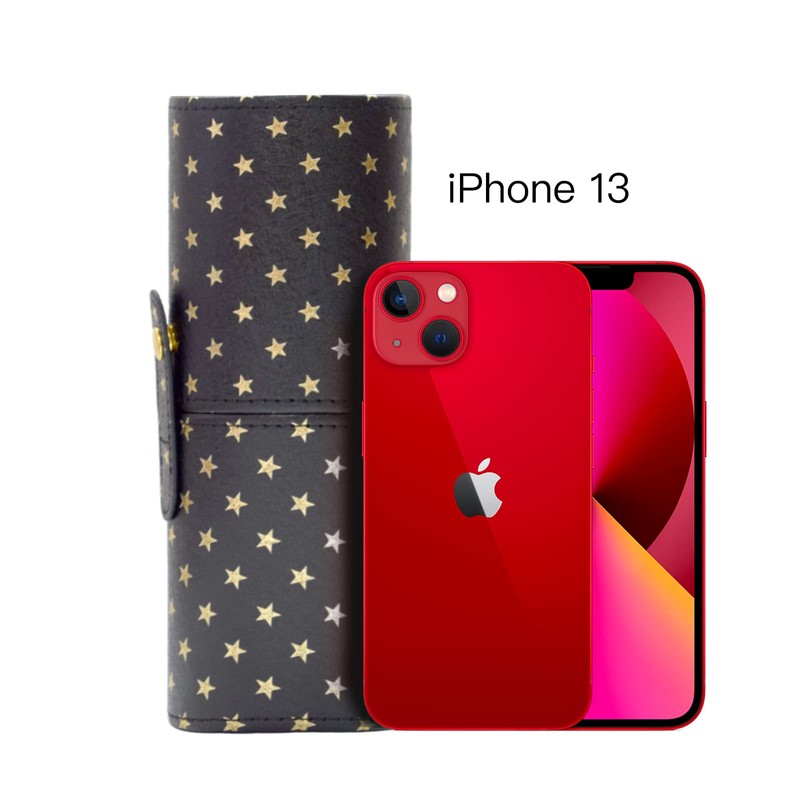 Star Pattern Makeup Brush Holder, Black,