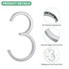M METERXITY 6 Inch Floating House Number, Metal Modern House