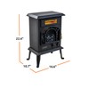 EZ-HEAT Electric Fireplace Space Heater with Flame Effect, Adjustable Thermostat,