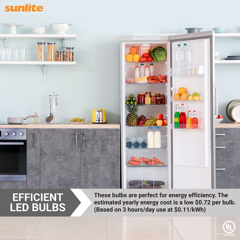 Sunlite 45162 LED A15 Appliance Clear Light Bulb, 6 Watts