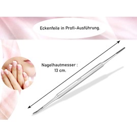 Professional Corner File Straight Curved Stainless Steel Double Instrument 2-Sided