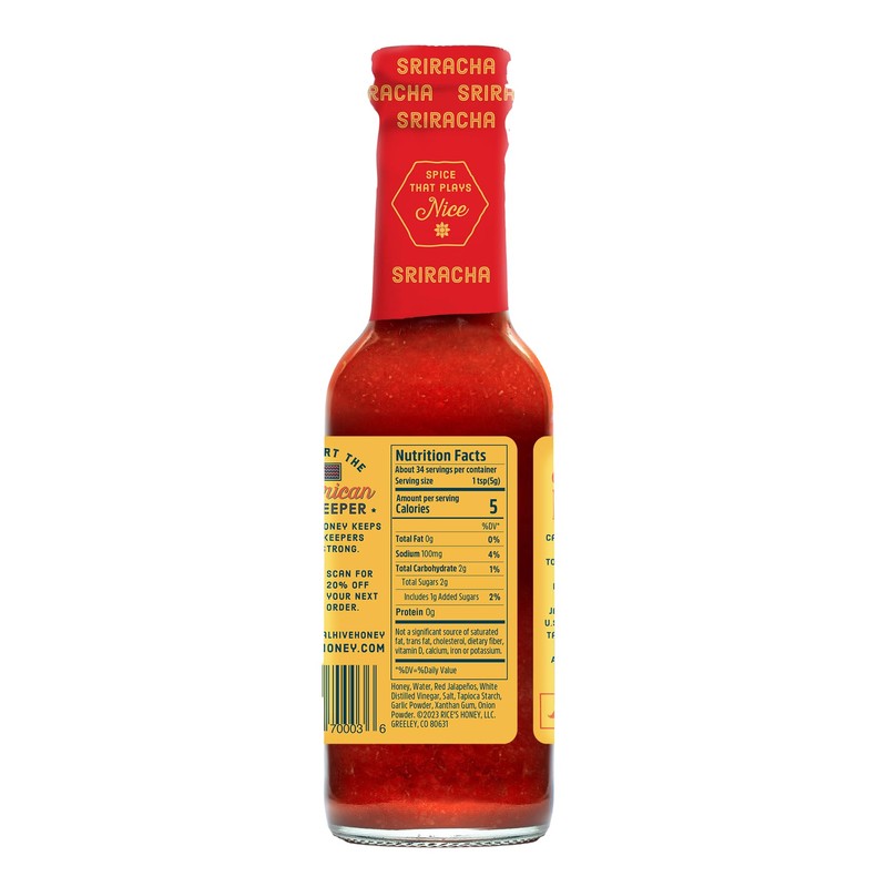 LOCAL HIVE Sriracha Honey Hot Sauce, 6 OZ
