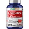NusaPure L-Citrulline 2,400mg 200 Vegetarian Tablets (Non-GMO, Gluten Free, 100-Day