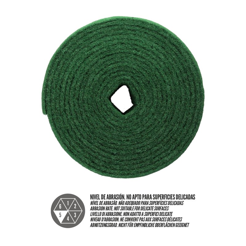 Professional Scouring Pad Green Fibre Roll 14cm x 6m