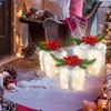 Caxchiling Christmas Light Up Gift Boxes 3 Pack Lighted White