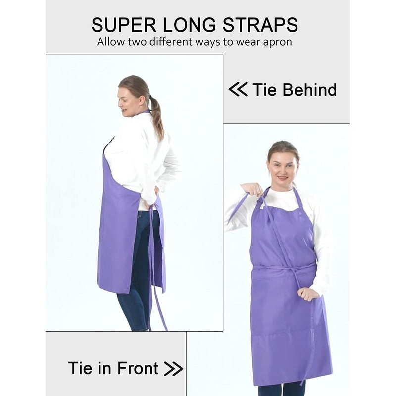 Plus Size Aprons for Women with Pockets Durable Long Adjustable