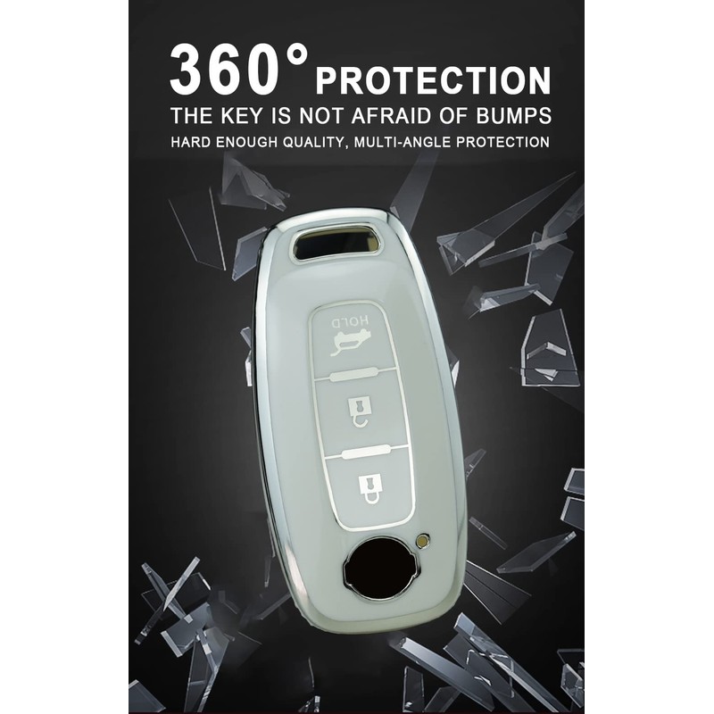 ontto 3-Button Key Cover Fit for Nissan 2023 Accessories Key