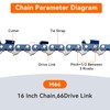 NEO-TEC 3 Pack 16 Inch Chain Saw Chain 0.050" Gauge