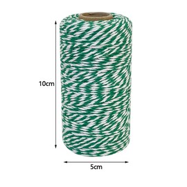 YAZHED Garden Twine,Coloured String Twine, 100M String Twine, 2MM Gift Wrapping String,tring for DIY Crafts, Gift Wrapping Christmas, Floristry and Gardening Decoration-Green