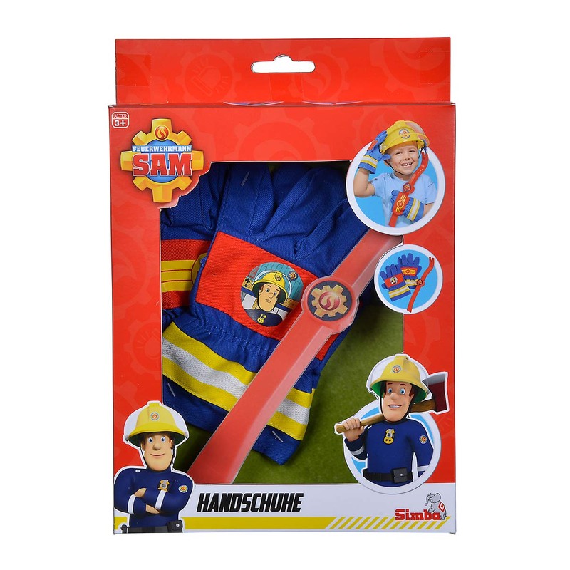 Simba 109252475 Fireman Sam Fire Brigade Gloves, Textile, 20 x