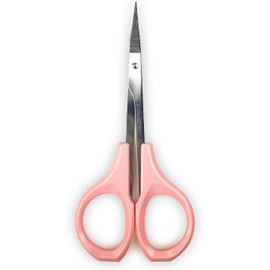 Tijeras con tapa - Cuidado personal - Recortadora de pelo - Facial, vello de nariz, cejas, bigote y aseo de barba - Borde curvado, gorra corta rosa