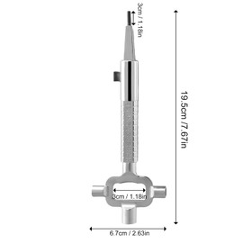 Granvoo Universal Construction Key, Construction Site Key with Cylinder Measuring Gauge and Measuring Scale, Control Cabinet Key Steel with Measuring Scale, Universal Control Cabinet Key Square Key in