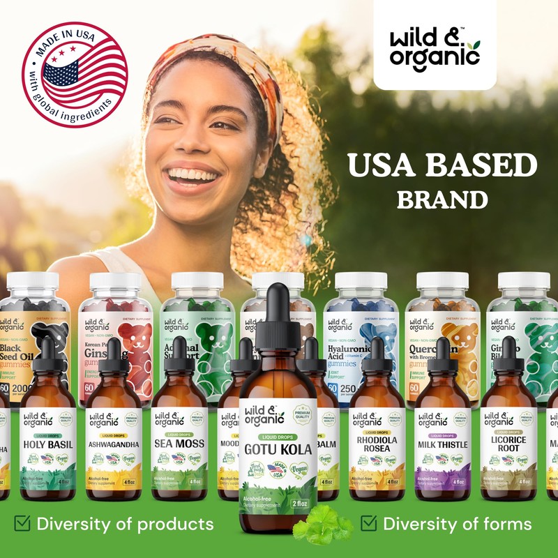 Gotu Kola Drops - Organic Gotu Kola Herb Liquid Extract