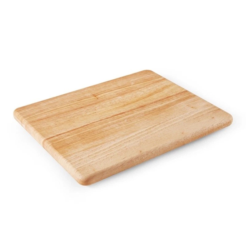 Durable Rubberwood Cutting Board W/ Non-Slip Grips Perfect Food Preparation