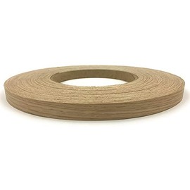 Edge Supply White Oak 3/4 inch X 25 ft Wood Veneer Edgebanding Preglued Roll - Flexible Wood Tape, Easy Application Iron On with Hot Melt Adhesive. Smooth Sanded Finish. Made in USA
