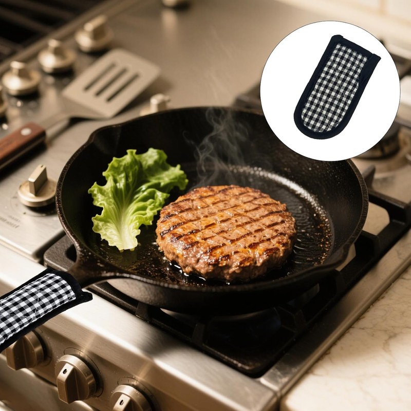 4 Pcs Cast Iron Handle Covers, Hot Pan Handle Sleeve