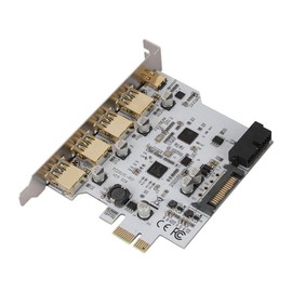 ASHATA PCI-E to USB3.0 Type-C Adapter with 4 Ports Expansion Card Slot Dual Interface Card