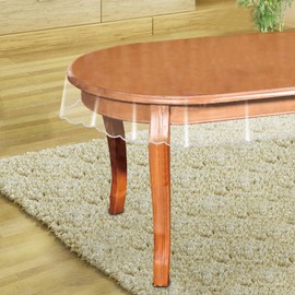 ENNAS Clear Oval Tablecloth Protector 54 x 72 Inch – Waterproof PVC Vinyl Tablecover for Oval Dining Table, Transparent Spill-Proof Table Pad for Kitchen, Outdoor, or Holiday Use