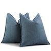 ZWJD Dusty Blue Pillow Covers 20x20 Set of 2 Chenille