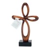Dicksons Resin Tabletop Cross with Brown Finish - 12" High