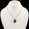 TGH Raw Malachite Stone Pendant Necklace, Crystal Pendant 10-20 mm,