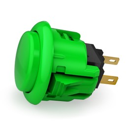 QANBA D-lite Arcade Button Original Buttons Snap-In Joystick Arcade Buttons for DIY arcade machines 24mm Push button switch(Boxed） (24mm Green（EL05) 24 Pcs)