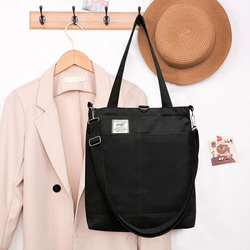 VEAGIA Tote Bag, Canvas, Shoulder Bag, A4, Large Size, Canvas
