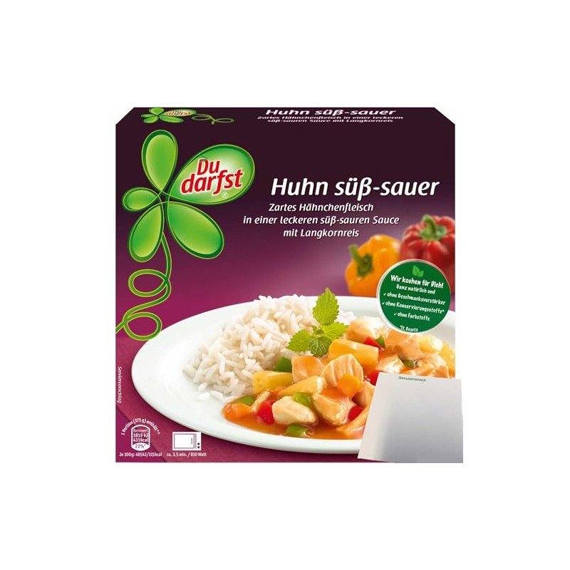 Du darfst Menu Chicken Sweet and Sour (375g Pack) +