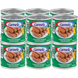 Carmela Chicken Vienna Sausage in Chicken Broth, Natural Smoke Flavor, 5 Ounce Can (12 Pack)