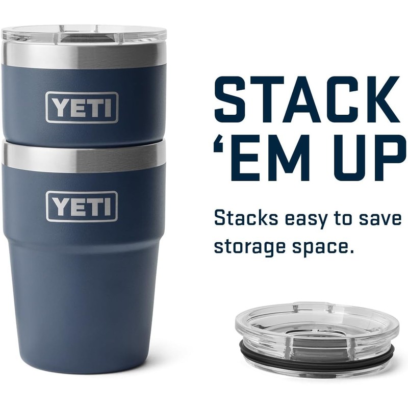 YETI Rambler Cup, Vacuum Insulated Stainless Steel Stackable Cup with